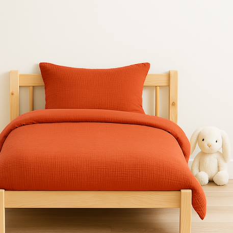Housse de couette en coton bio Blanc+Fraise+Honey+Rose+Vert+Vichy 9 - vertbaudet enfant 