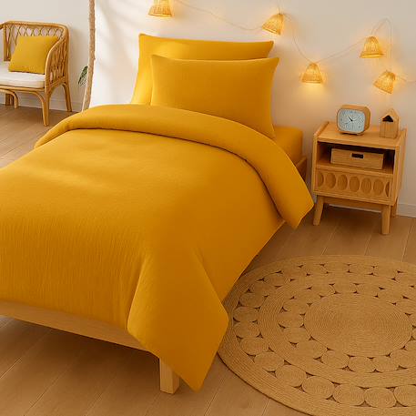 Housse de couette en coton bio Blanc+Fraise+Honey+Rose+Vert+Vichy 17 - vertbaudet enfant 