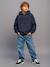 Sweat garçon à capuche oversize noir 6 - vertbaudet enfant 
