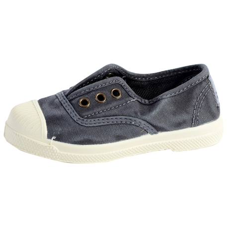 Tennis  velours  à lacets Marine 2 - vertbaudet enfant 