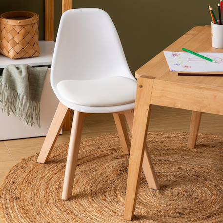 Chaise enfant - baya Blanc+Rose+Vert clair 4 - vertbaudet enfant 