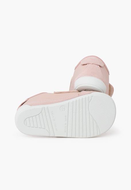 Baskets barefoot combinées semelle blanche Blanc+Gris+Rose 15 - vertbaudet enfant 