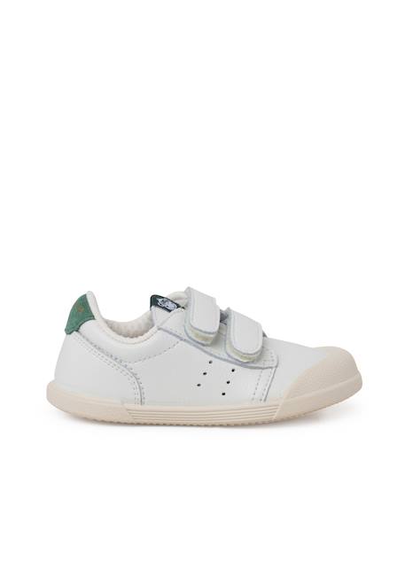 Baskets en cuir tennis barefoot Blanc+Bleu denim+Camel+Eucalyptus+Vieux rose 19 - vertbaudet enfant 