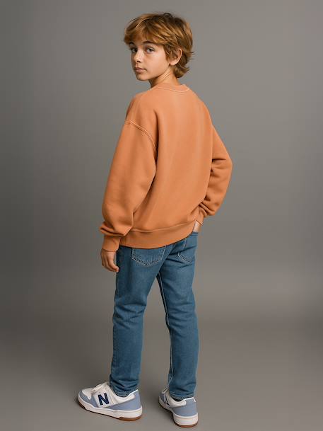 Lot 2 de sweats garçon unis col rond caramel 9 - vertbaudet enfant 