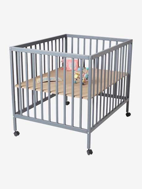 Parc en bois Flexipark bois/blanc+gris 9 - vertbaudet enfant 