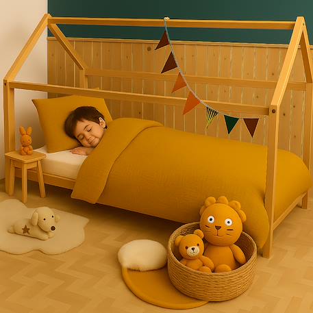 Housse de couette en coton bio Blanc+Fraise+Honey+Rose+Vert+Vichy 16 - vertbaudet enfant 