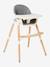 Chaise haute évolutive 2 hauteurs  High & Low bleu+gris/bois 12 - vertbaudet enfant 
