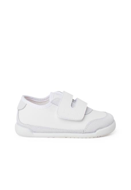 Baskets barefoot combinées semelle blanche Blanc+Gris+Rose 1 - vertbaudet enfant 