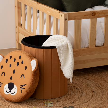 Pouf-coffre enfant rangement Noir et blanc+Orange 8 - vertbaudet enfant 