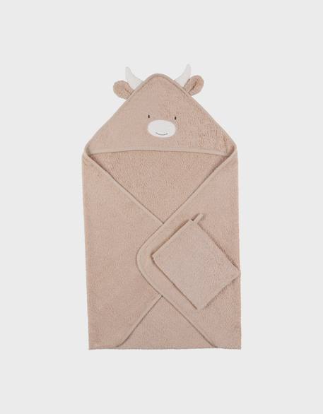 Cape de bain en éponge 75x75 cm Beige+Vert 4 - vertbaudet enfant 