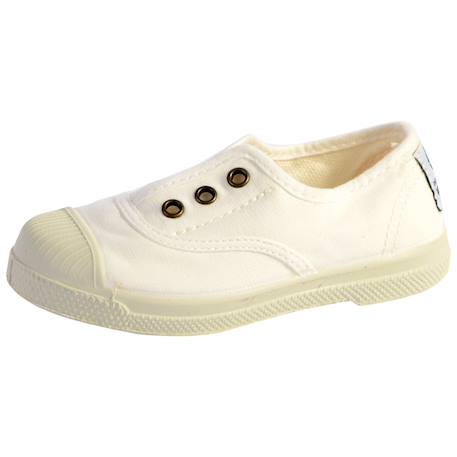 Tennis  velours  à lacets Blanc 2 - vertbaudet enfant 