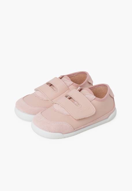 Baskets barefoot combinées semelle blanche Blanc+Gris+Rose 16 - vertbaudet enfant 