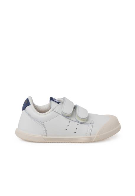 Baskets en cuir tennis barefoot Blanc+Bleu denim+Camel+Eucalyptus+Vieux rose 7 - vertbaudet enfant 