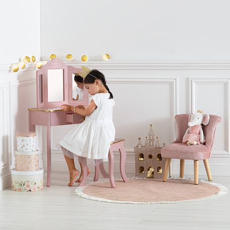 Coiffeuse et tabouret enfant - sissi Rose antique 4 - vertbaudet enfant 
