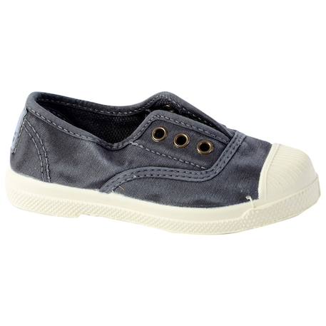 Tennis  velours  à lacets Marine 1 - vertbaudet enfant 
