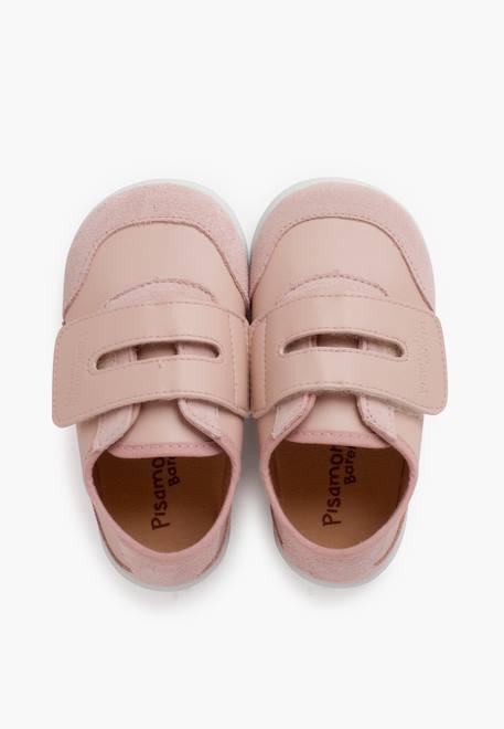 Baskets barefoot combinées semelle blanche Blanc+Gris+Rose 17 - vertbaudet enfant 