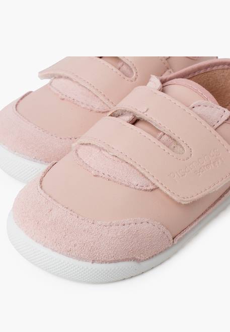 Baskets barefoot combinées semelle blanche Blanc+Gris+Rose 18 - vertbaudet enfant 