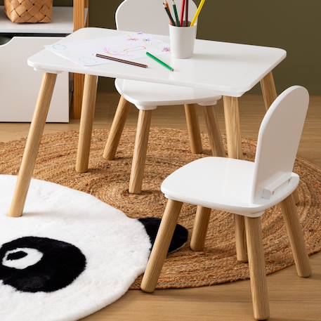 Ensemble table et 2 chaises enfant - alex Blanc 1 - vertbaudet enfant 