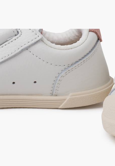 Baskets en cuir tennis barefoot Blanc+Bleu denim+Camel+Eucalyptus+Vieux rose 30 - vertbaudet enfant 
