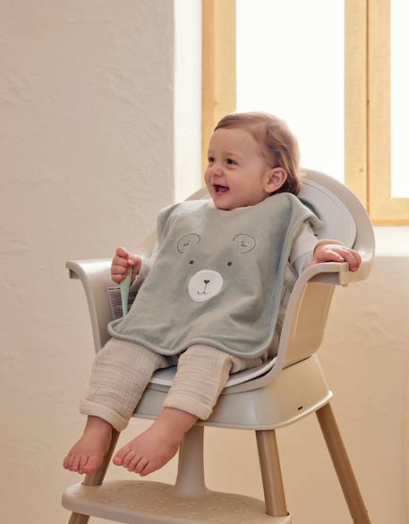 Lot de 2 bavoirs en éponge Beige 2 - vertbaudet enfant 