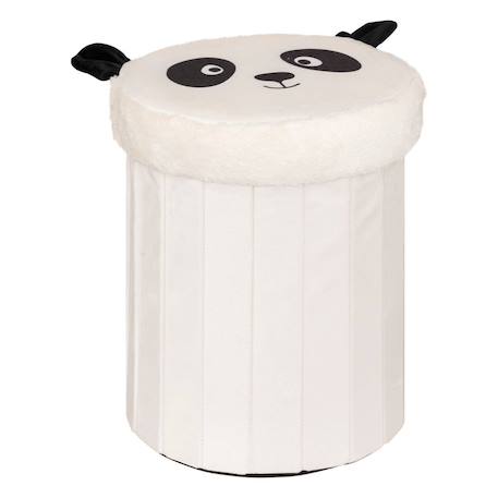 Pouf-coffre enfant rangement Noir et blanc+Orange 2 - vertbaudet enfant 