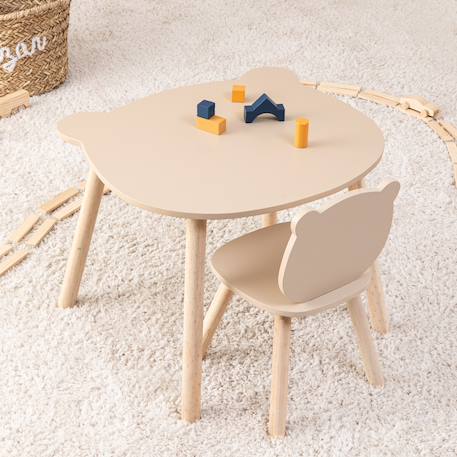Table enfant - ally Beige+Blanc+Multicolore+Rose 4 - vertbaudet enfant 