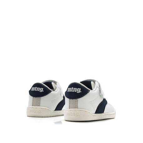 Sneakers garçon synthétique lacets- fermeture adhésive barefoot Blanc et noir+Blanc-vert 3 - vertbaudet enfant 