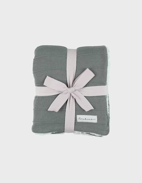 Couverture en coton bio  75x100cm Vert 1 - vertbaudet enfant 
