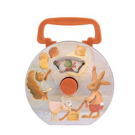Boite à musique en métal animaux Beige 1 - vertbaudet enfant 