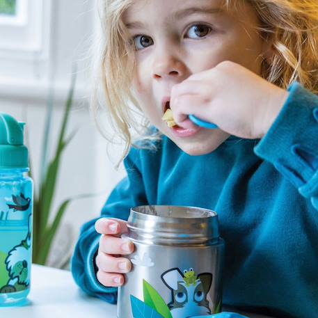Boite à repas inox isotherme et cuillère magnétique scruff Multi-coloured 4 - vertbaudet enfant 