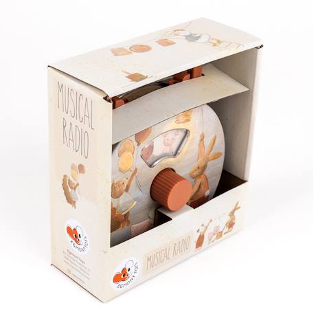 Boite à musique en métal animaux Beige 6 - vertbaudet enfant 
