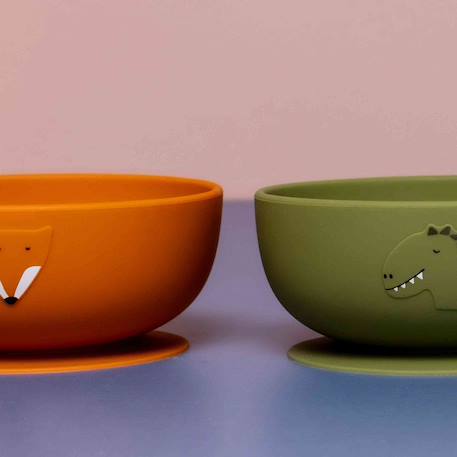 Bol en silicone avec ventouse Gris+Jaune+Orange+Rose+Vert+Violet 17 - vertbaudet enfant 