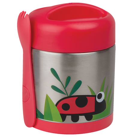 Boite à repas inox isotherme et cuillère magnétique ladybird Multi-coloured 1 - vertbaudet enfant 