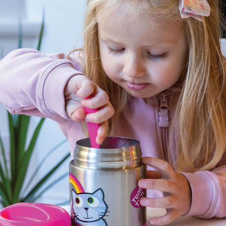 Boite à repas inox isotherme et cuillère magnétique bluebell Multi-coloured 4 - vertbaudet enfant 
