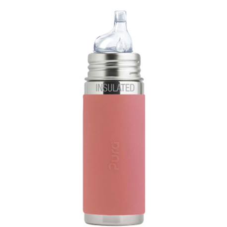 Biberon à bec isotherme en inox 260 ml Rose 1 - vertbaudet enfant 