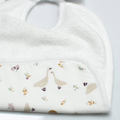Bavoir à nouer en coton et bambou sidonia Sidonia, beige, écru, blanc 3 - vertbaudet enfant 