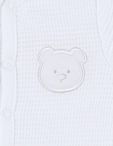 Pyjama dors-bien en coton brodé Blanc 3 - vertbaudet enfant 