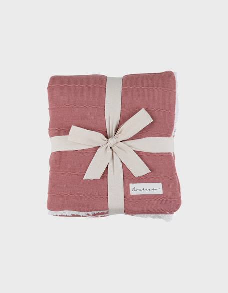 Couverture en tricot bio et sherpa Rouge 1 - vertbaudet enfant 
