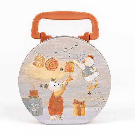 Boite à musique en métal animaux Beige 2 - vertbaudet enfant 
