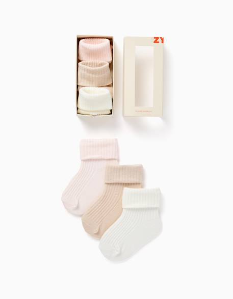 Bébé-Pack 3 paires de chaussettes côtelées