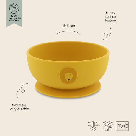 Bol en silicone avec ventouse Gris+Jaune+Orange+Rose+Vert+Violet 6 - vertbaudet enfant 