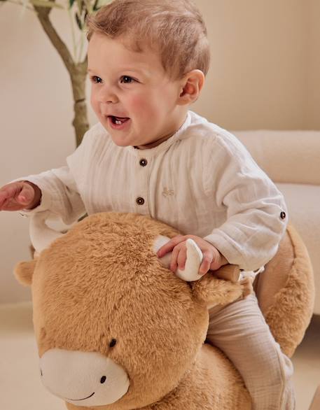 Bascule pour bébé - fluffy cow Beige 3 - vertbaudet enfant 