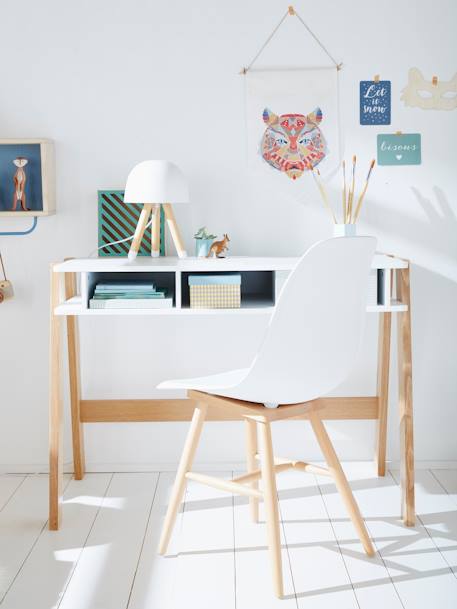 Bureau enfant ARCHITEKT blanc/bois+vert 2 - vertbaudet enfant 