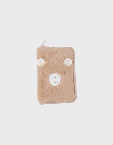 Protège carnet de santé effet fourrure Beige 1 - vertbaudet enfant 