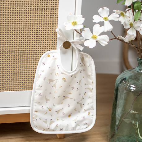 Bavoir à nouer en coton et bambou sidonia Sidonia, beige, écru, blanc 2 - vertbaudet enfant 