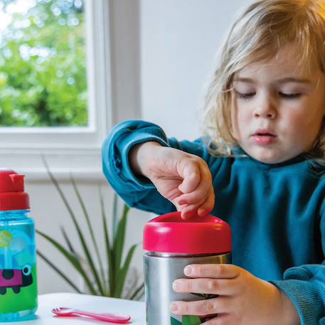 Boite à repas inox isotherme et cuillère magnétique ladybird Multi-coloured 3 - vertbaudet enfant 