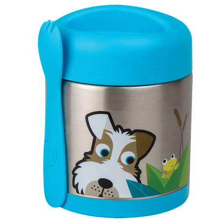 Boite à repas inox isotherme et cuillère magnétique scruff Multi-coloured 1 - vertbaudet enfant 