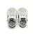 Sneakers garçon synthétique lacets- fermeture adhésive barefoot Blanc et noir+Blanc-vert 6 - vertbaudet enfant 