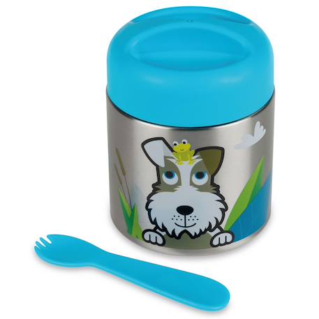 Boite à repas inox isotherme et cuillère magnétique scruff Multi-coloured 2 - vertbaudet enfant 