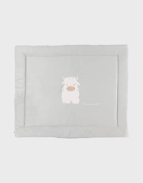Tapis de parc réversible 75x95cm gaze de coton bio - fluffy Vert 1 - vertbaudet enfant 